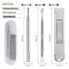 Nail Art Stainless Steel Universal Clipper Set - Double-Sided for Fingernails & Toenails