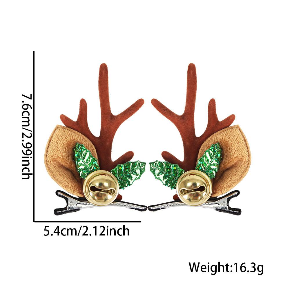 Christmas Hair Stylish Accessories With Cute Plush Antlers And Festive Decorations Women For