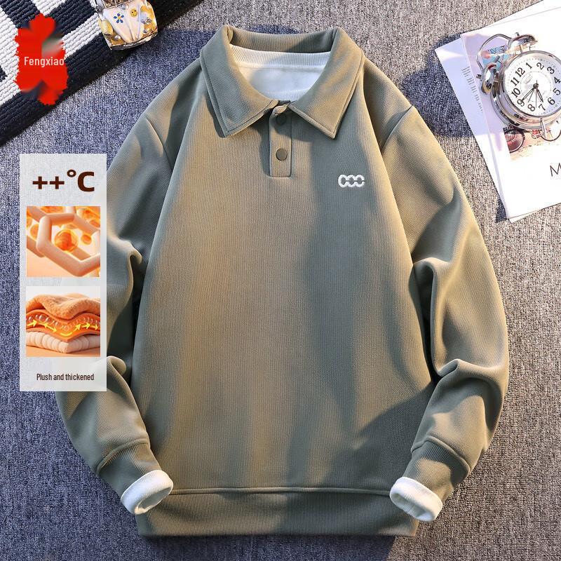Men's Thick Fleece Pullover Sweatshirt