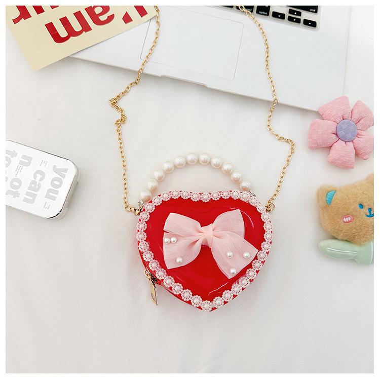 Stylish Mini Pearl Handbag For Kids With Adorable Bow Design In Multiple Colors