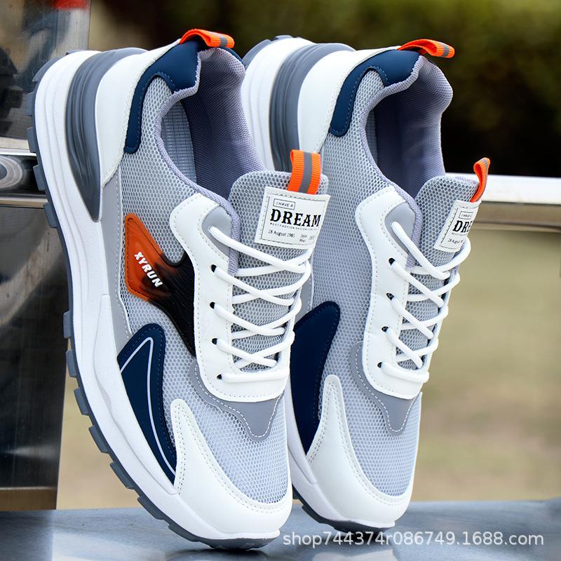 High-end Casual Shoes Spring and Autumn New Breathable Double Mesh Shoes Soft Sole Wear-resistant Sports Shoes Running Shoes
