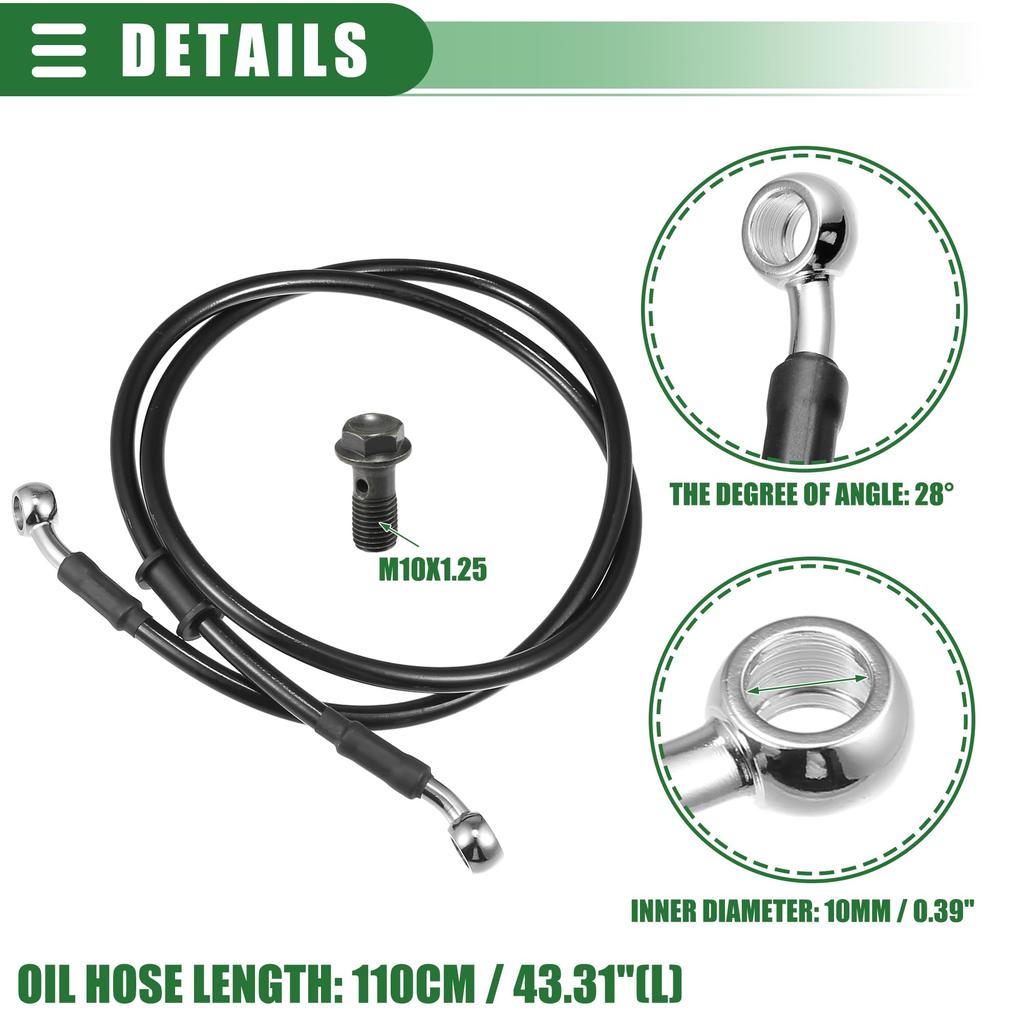 Motoforti Universal Brake Hose Motorcycle ATV Dirt Bike Motocross Hydraulic Brake Line