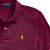 Polo Ralph Lauren Kurzarm-Poloshirt Kinder SS23 Einfarbig Logo-Stickerei Pullover Kinder Oberteile Burgunderrot 323720732-001