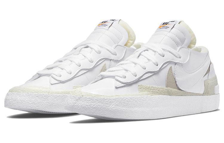 Nike Blazer Low Sacai Λευκό Δέρμα Πατέντας DM6443-100