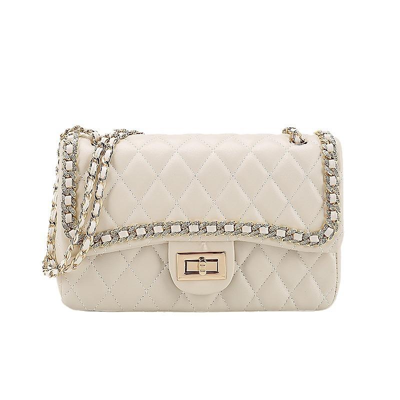 Xiaoxiangfeng Handbag Women's Bag New Trendy Diamond Grid Chain Bag Texture Single Shoulder Armpit Crossbody Bag