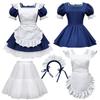 2025 Angelic Maid Navy Blue Lolita Dress Set - Cute Japanese Cosplay Outfit