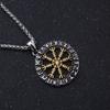 Norská mytologie Viking Řetízkový náhrdelník s přívěskem Pánský Nordic Compass Ochranný přívěsek Gungnir