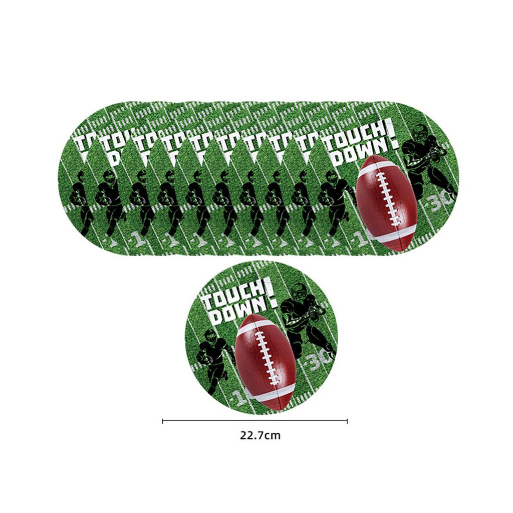 American Football Themed Birthday Party Decoration Kit, Including Atmosphere Banners, Disposable Tissues, Paper Cups, And Paper Plates