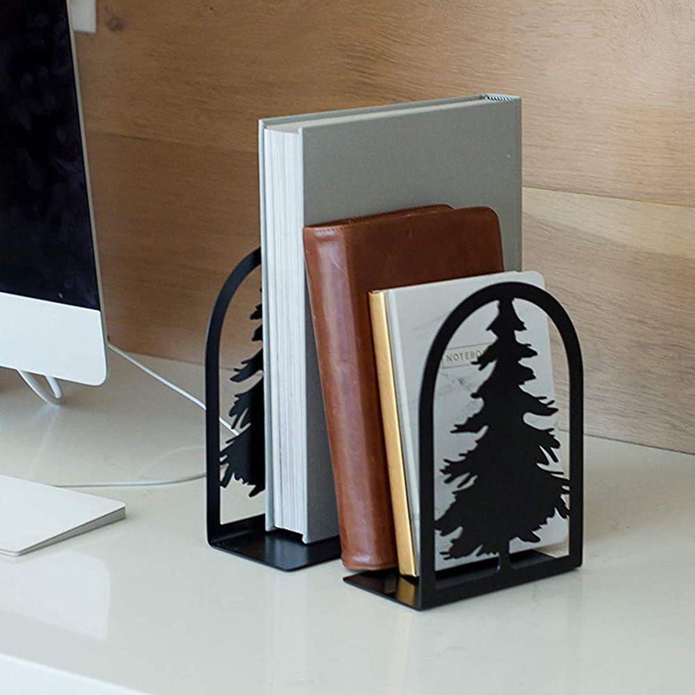 Non-Skid Hollow Out Storage Bookrack Book Stand Book Support Book Ends Desk Organizer Holder