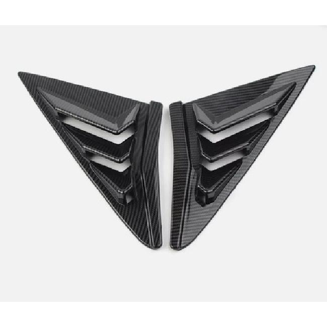 Carbon Fiber Look Rear Window Louver Cover For Honda Civic Hatchback 2016-