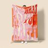 Morandi Tone Abstract Botanical Blanket – Scandinavian Minimalist Throw for Sofa & Home Caf – Dual Purpose Graffiti Design