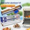 Uao Thickened & Widened Aluminum Foil with Slide Cutter