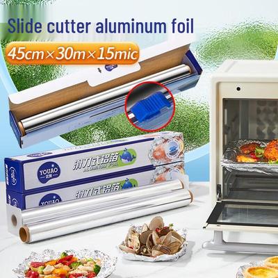 Uao Thickened & Widened Aluminum Foil with Slide Cutter