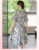 Elegant & Dignified Chiffon Short-Sleeved Dress for Middle-Aged Women - Summer 2026 Collection