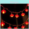 Led Lucky Character String Lights Home Decor For Festive Holiday Celebration