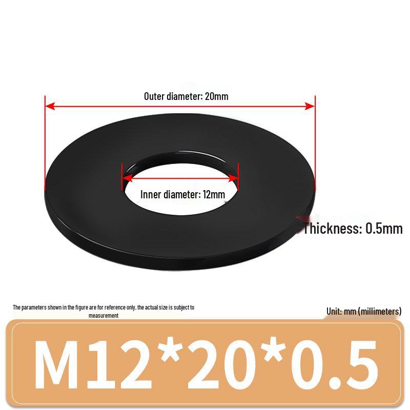 Rondella Piana Isolante in Gomma Nylon Plastica Ultra-Sottile, M3-M24