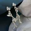 Heavy Industry Design Exaggerated Earrings Silver Needle Fringed Earrings Natural Freshwater Pearl Petal Temperament Stud Earrings Earrings Tide