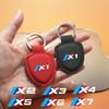 Metal Leather Car Keychain Keyring Key Chains Anti-loss Pendant Decoration For BMW X1 X2 X3 X4 X5 X6 X7 Auto Styling Accessories ysbf88