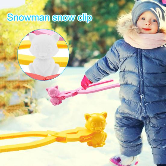 Herramienta para hacer bolas de nieve, fácil de usar, borde liso, operación sencilla, sin rebabas, abrazadera para hacer bolas de nieve para exteriores