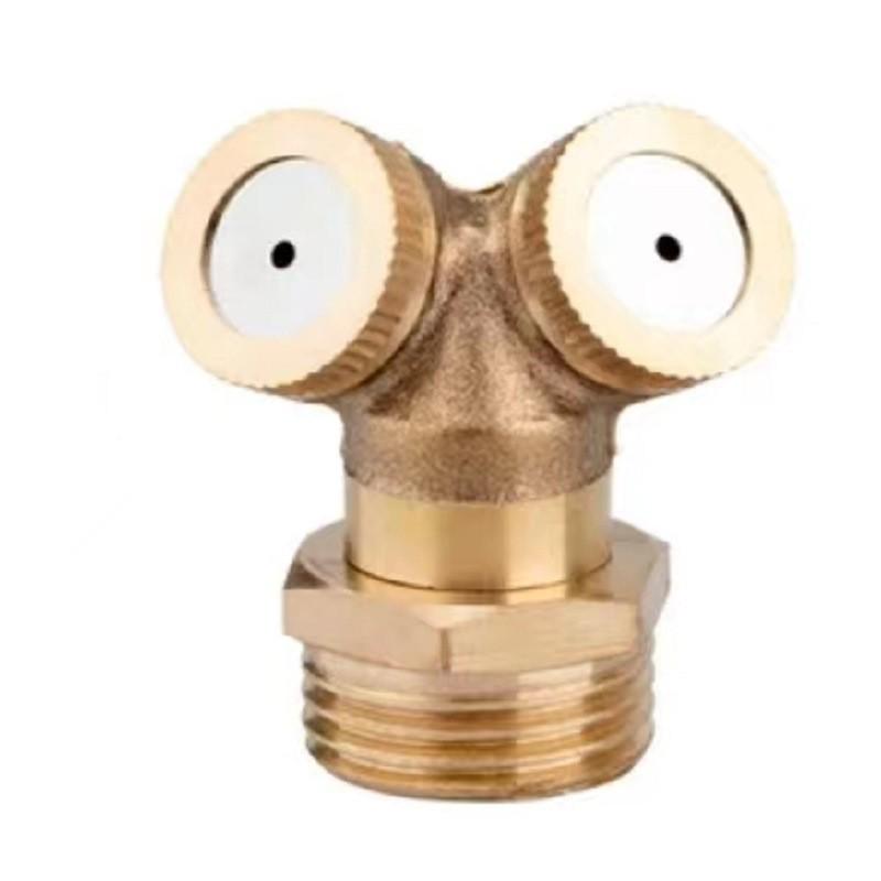 Copper Agricultural Sprayer Nozzle for Garden Seedling, Dust Removal, Cooling, and Pesticide Application with Single/Double Spray Option