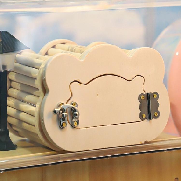 Small Animal Wood Shelter House Small Pet House Cage Accessories Habitat House Hamster Hideouts Playhouse for Chipmunks