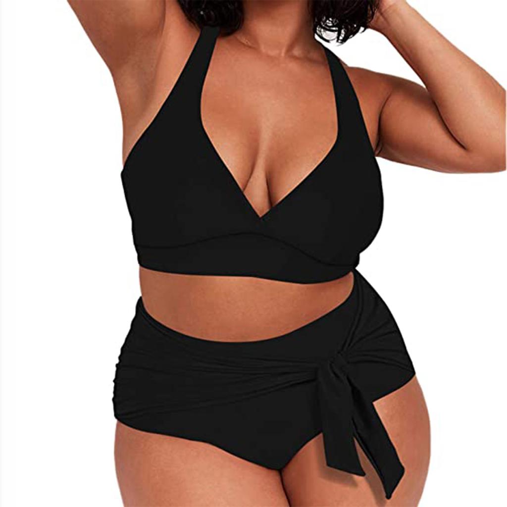 Women  Swimsuit High Waist Leopard Printing Split Swimsuit