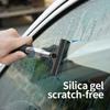 Portable Rearview Mirror Wiper Retractable Car Window Cleaning Brush With Sponge Cleaner Remover