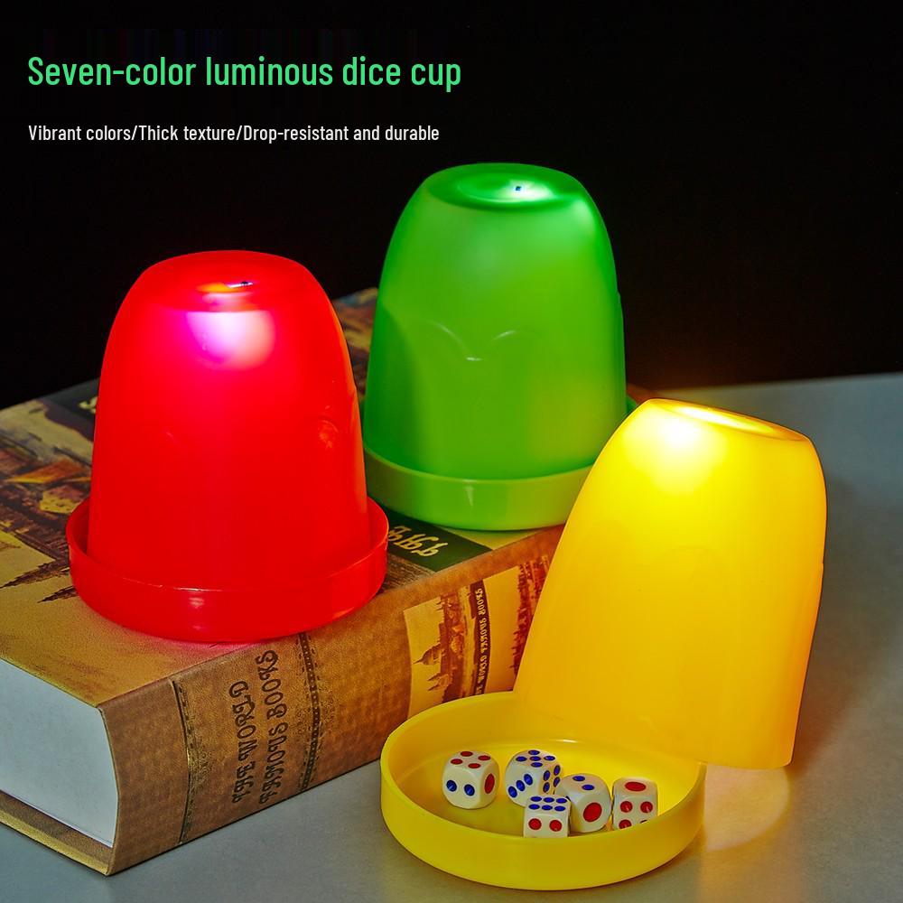 High-End Thickened Dice Shaker Cup with Base for Bars and Nightclubs