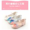 Girls' Princess Shoes, New Spring and Autumn Children's Flats, Kids' Bowknot Leather Shoes, Soft Sole Snowflake Crystal Shoes