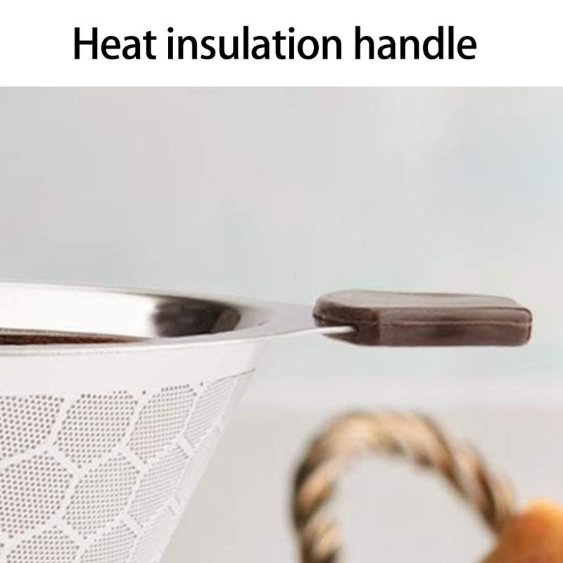 Permanent Stainless Steel Coffee Filter Screen Paperless Hand Brewed Mesh Strainer for Home Brewing Enthusiasts