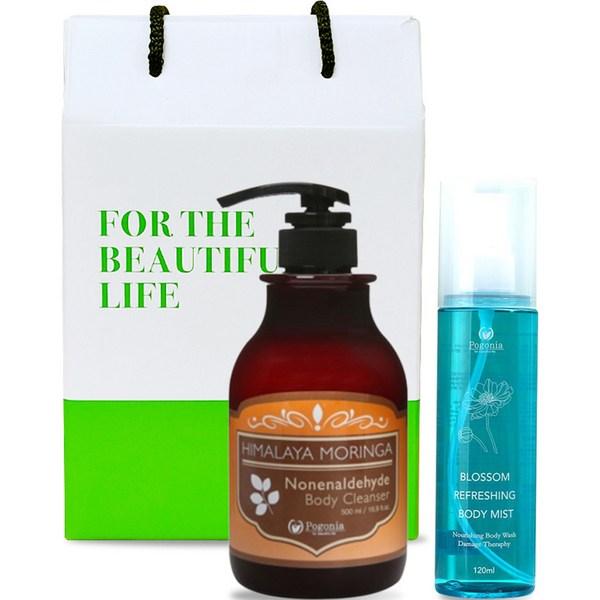 

Pogonia Neuren Aldehyde Hydro Body Cleanser 500ml + Blossom Refresh Body Mist 120ml Set, 1 Set, Korean popular cosmetics set