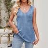 Women's Fashion Casual Short Sleeve Basic Texture Solid Color V-Neck T-Shirt Tops