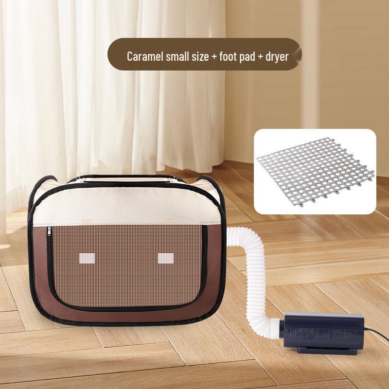 Folding Pet Dryer Box for Cats & Dogs - Integrated Blow-Dry System