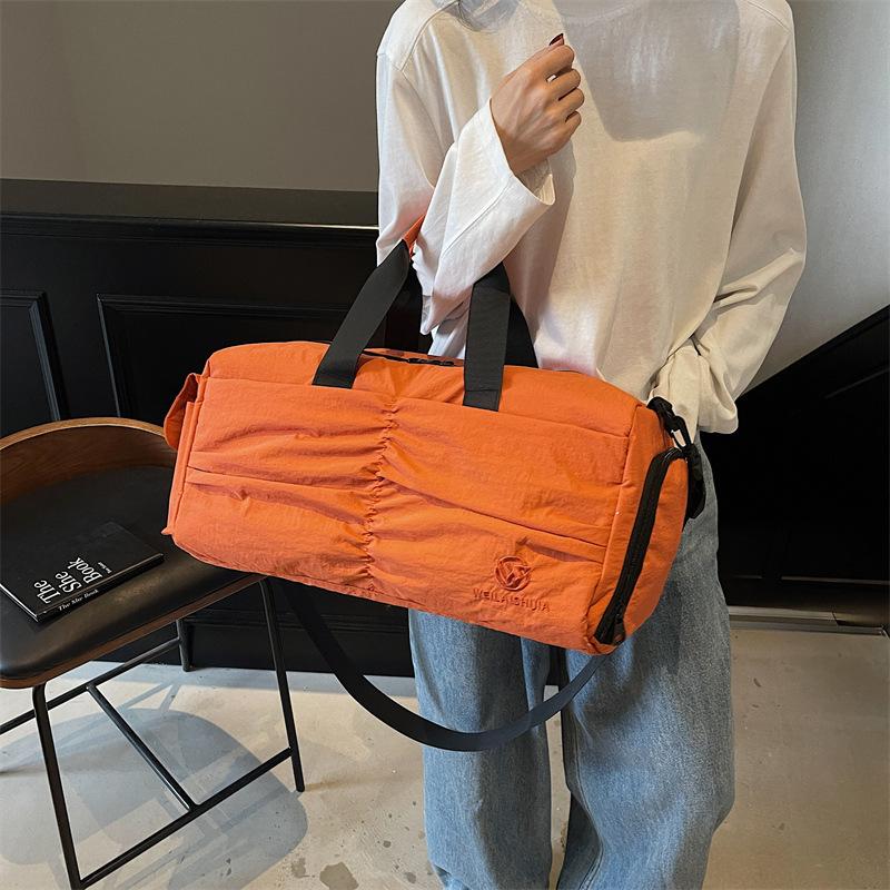 Sports Fitness Bag Women's Folded Puffs Travel Bag Women's Dry and Wet Separation Swimming Bag Lightweight Yoga Luggage Bag