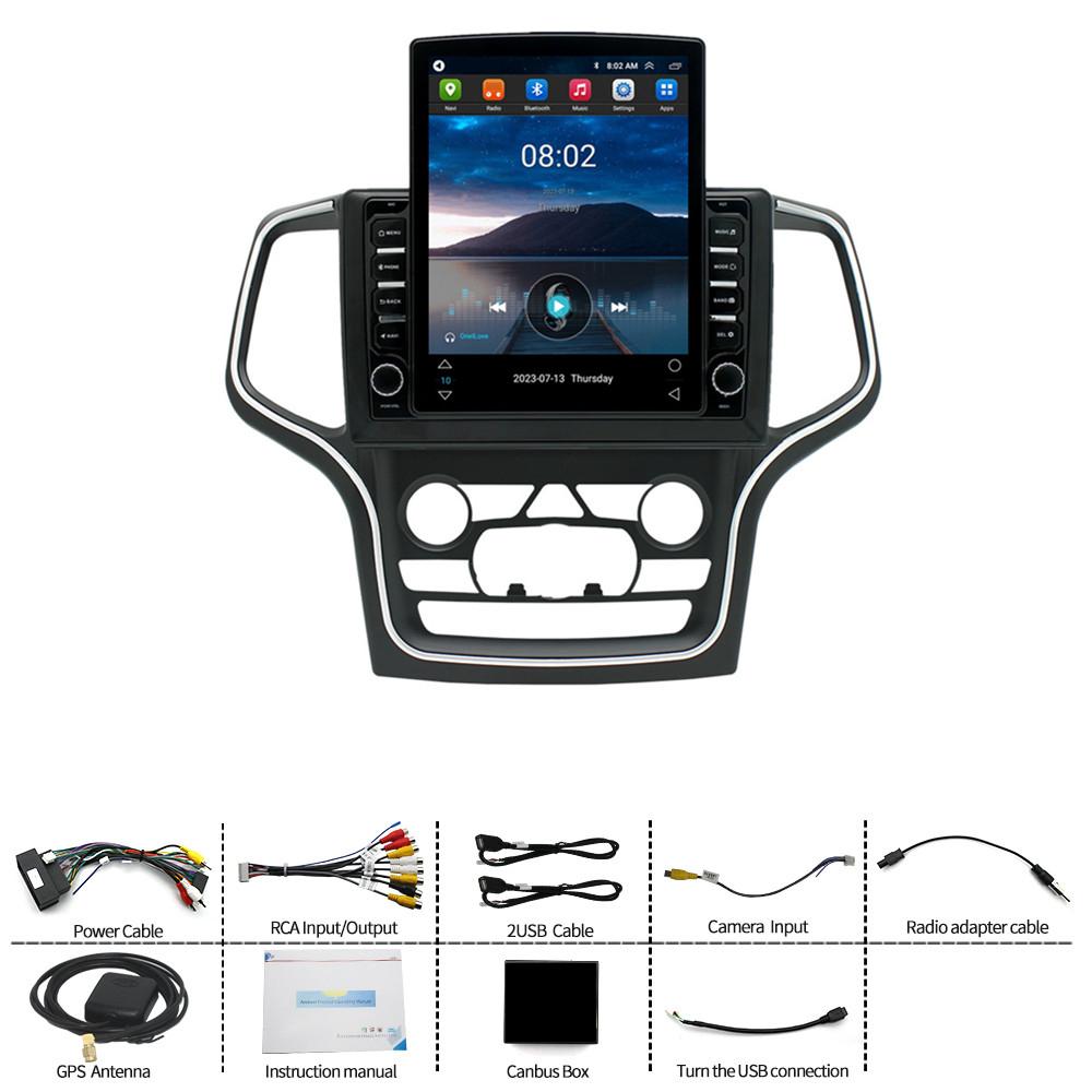 For 2014-22 Jeep Grand Cherokee 9.7'' Vertical Stereo Radio Android 12 GPS Navi