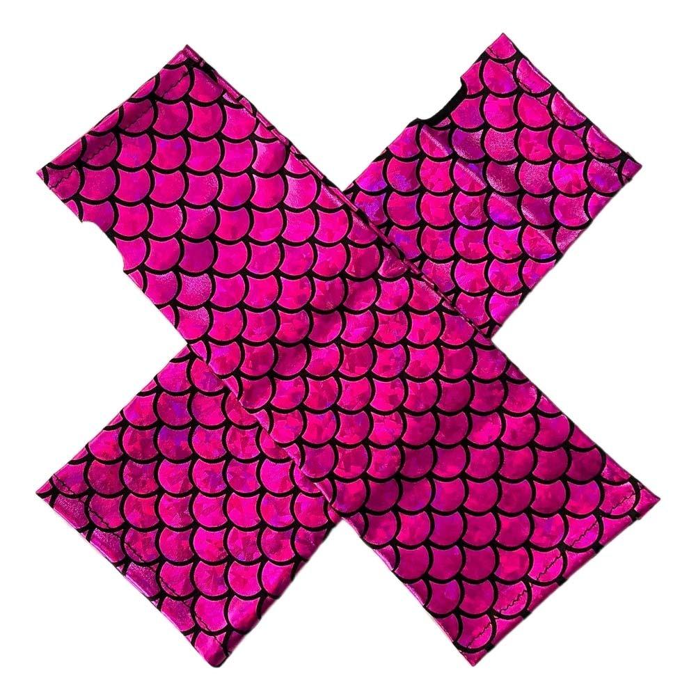 Colorful Design Fish Scale Gloves Fish Scale Pattern Cosplay Gloves  Dress Accessories