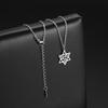 Dreamtimes Triple Spiral Triskelion Hexagram Necklace for Women Men Stainless Steel Pendant Star of David Je Jewelry Collar