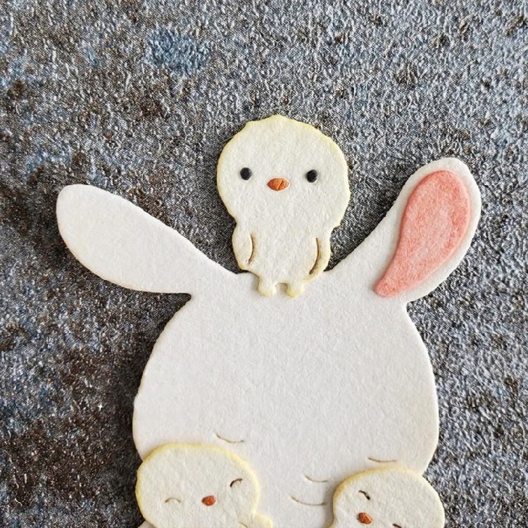 Bunnies Shape Cutting Dies Scrapbooking Stencils Carbon Steel Die Cut Templates for Card Making Packaging Decoration