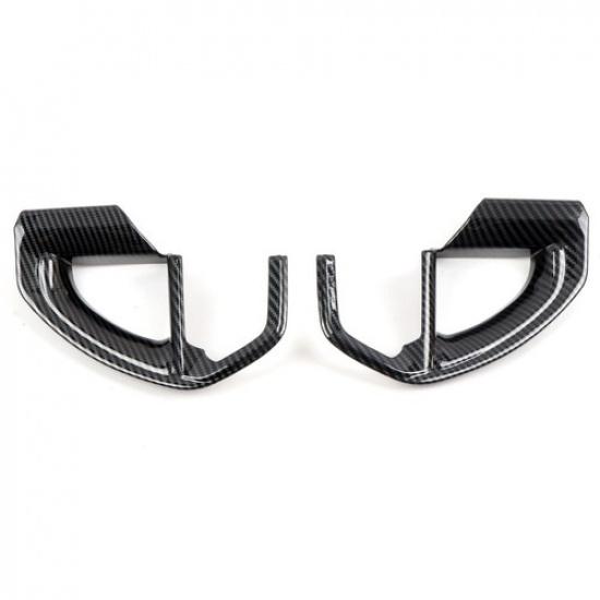 Carbon Fiber Car Steering Wheel Switch Trim For -2025 Toyota Tundra Sequoia