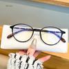 New Round Men Glasses Frame Luxury  Transparent Computer Anti Blue Light Eyeglasses Frames Vintage Leopard Eyewear
