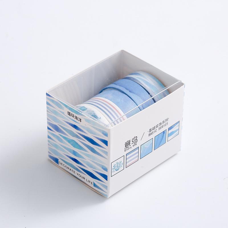 Yi Niao 5-Roll Decorative Washi Tape Set for Planner, Album, DIY Journal, and Children's Stickers