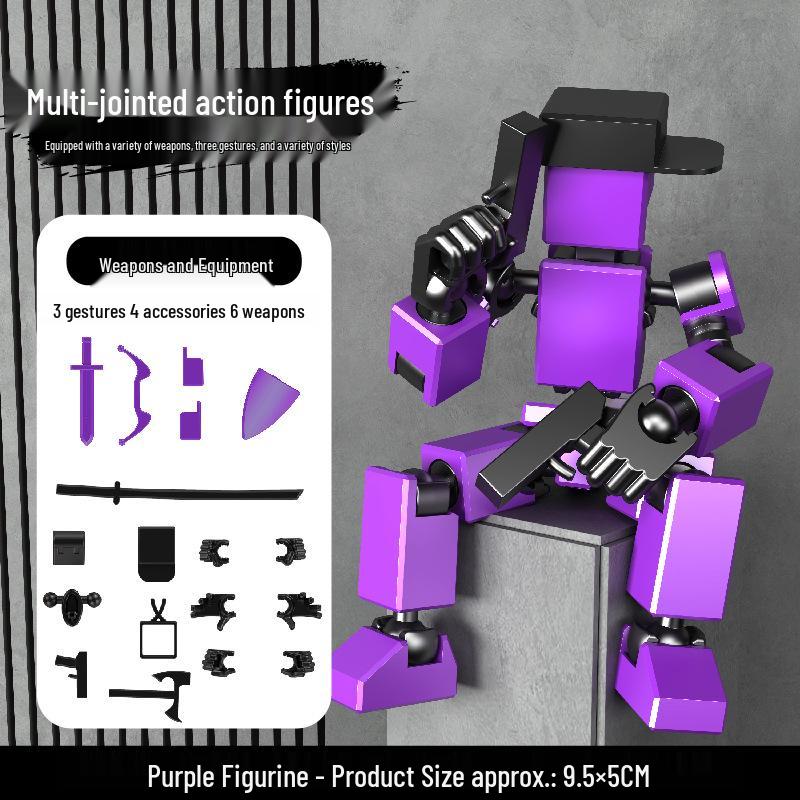 Lucky 13 Articulated 3D Printed Mini Action Figure with Personalized Joints