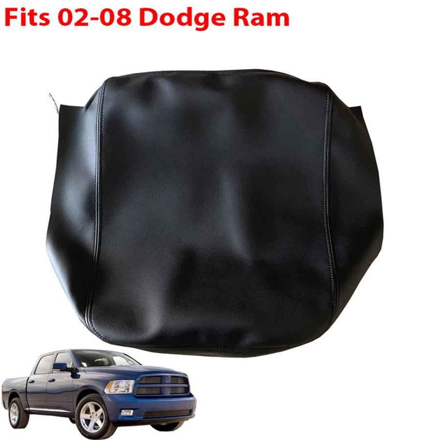 For Dodge Ram 02-08 Leather Center Console Lid Armrest Cover Black Handrail sleeve