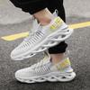 Sports Shoes Men's Breathable Fly Woven Men's Shoes Fried Dough Twists Soles Hollow Thick Soles Large Casual Shoes