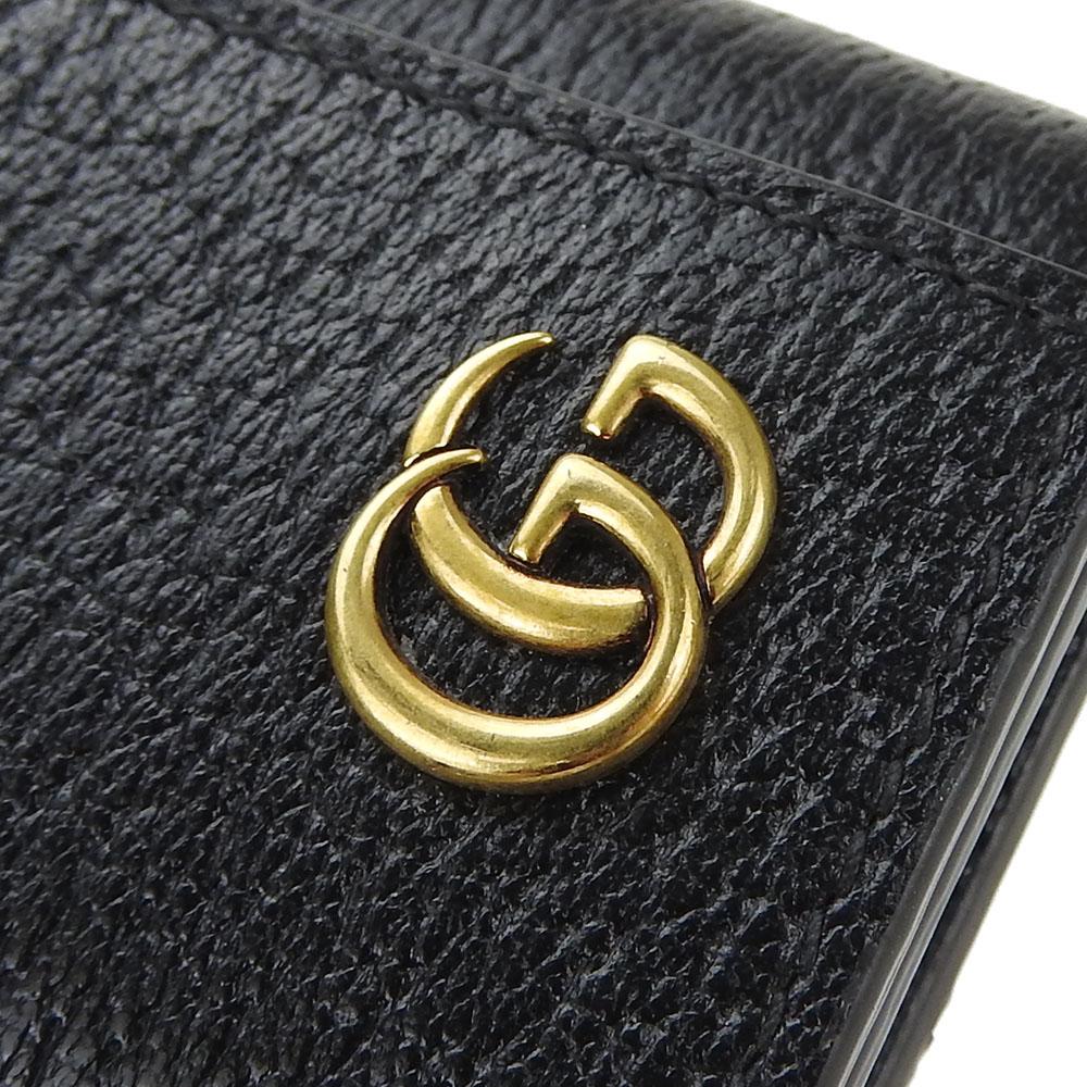 Used GUCCI Key holder  435305 GG Marmont leather black black six hooks