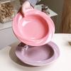Ins Style Ceramic Flower Plate Creative Household High Value Salad Pasta Fruit Plate Deep Soup Plate Vegetable Plate Dinner Plate