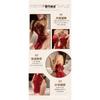 Man Want Sex Underwear Sexy Neck Water Drop Hollow High Waist Split Red New Year's Cheongsam Uniform Set 9209