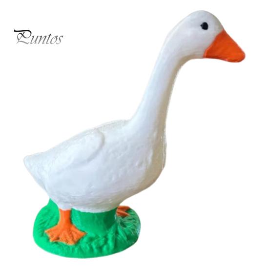 

Настольный орнамент в виде гуся, 3D-печатная белая статуэтка гуся, настольная фигурка гуся для книжных полок, прилавков, украшения дома или офиса белый