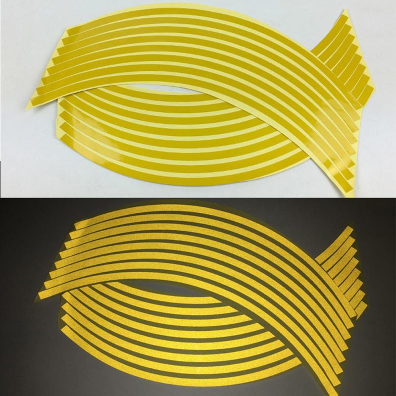 1 Pair PVC Motorcycle 18-inch Wheel Rim Stickers Modified Wheel Stickers Tire Reflective Stickers