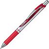 Pentel Ballpoint Pen Gel Ink Gel Knock Type, 0.7 Mm, Silver Shaft, BL77-B, Red, 10 Pcs